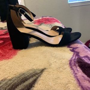 Black heeled sandals